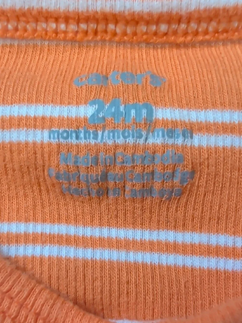 Carter's Orange and White Stripe Long-Sleeve And Pants Outfit - Little Monster